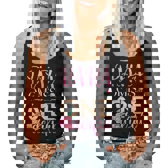 Papa Of Miss Onederful Girls 1歳の誕生日 マッチングファミリー レディースタンクトップ - Kawaiitshirt