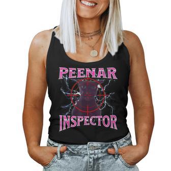 Peenar Inspector Offensive Cat Meme Bootleg Graphic For Women Women Tank Top - Thegiftio UK