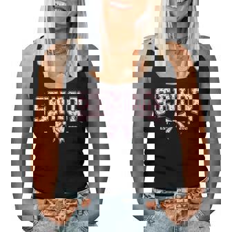 Pink Bow Coquette Floral Senior 2026 Graduation Class Girls Women Tank Top - Thegiftio