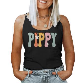 Pippy Retro Groovy Print Mom Cute Mother's Day Grandma Women Tank Top - Thegiftio UK