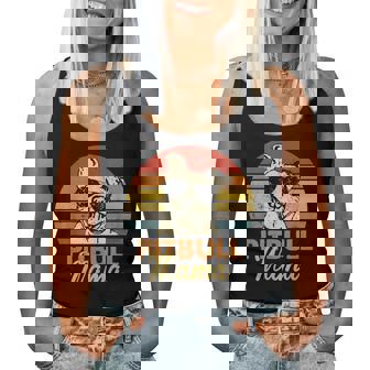 Pittie Mama Pitbull Dog Mom Vintage Women Tank Top | Mazezy