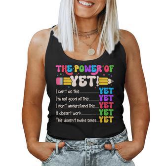 Power Of Yet Inspirational Growth Mindset Teacher Kindness Women Tank Top - Thegiftio UK