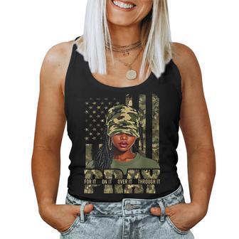Pray On It Pray Over It Black Woman Loc'd Christian Women Women Tank Top - Thegiftio UK