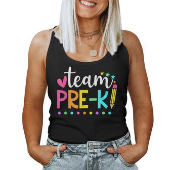 Pre-K Team Pencil Teacher Student Back To School Girls Women Tank Top - Monsterry