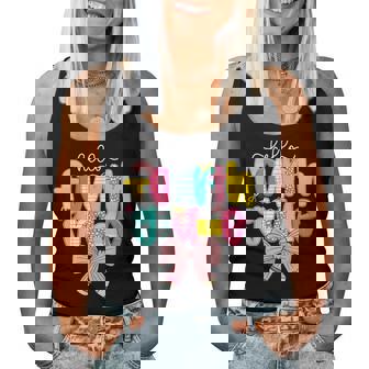 Preppy Hello 4Th Grade Teacher Coquette Bow Back To School Women Tank Top | Mazezy