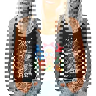 Puerto Rican Girls Boricua Puerto Rico Heritage Messy Bun Women Tank Top | Mazezy