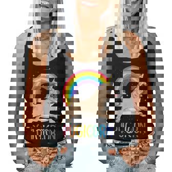 Pugicorn Pug Unicornio Niñas Niños Espacio Galaxy Rainbow Camiseta sin mangas para mujer - Regaloses