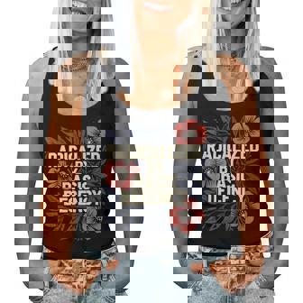 Radicalized By Basic Decency Vintage Floral Women Women Tank Top | Seseable UK