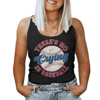 There Is No Crying In Baseball Game Day Baseball Mom Women Tank Top - Thegiftio UK