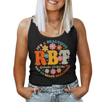 Registered Behavior Technician Vintage Rbt Behavior Flower Women Tank Top - Thegiftio UK