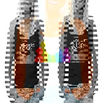 Resist Save PBS Rainbow Silhouette Graphic Women Tank Top | Mazezy