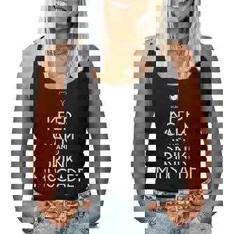 Restez Calme Et Buvez Du Muscadet French Wine Lover Débardeur pour femme - Cadeauxyz