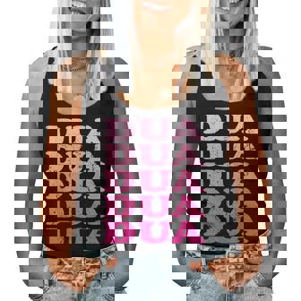 Retro Dua First Name Personalized Dua Groovy Vintage Women Tank Top | Seseable CA