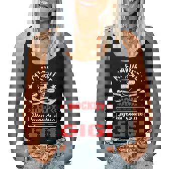 Retro My Favorite Hockey Player Calls Me Gigi Women Tank Top - Monsterry