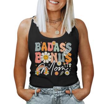 Retro Groovy Badass- Bonus-Mom Stepmom 70S Women Women Tank Top - Monsterry