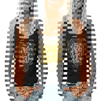 Retro Iowa Girl Heart Throwback Iowa Girls Women Tank Top | Mazezy