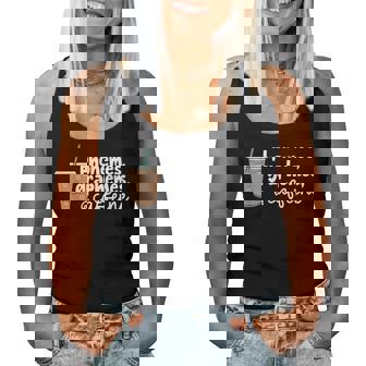 Retro Phonemes Graphemes And Caffeine Drinking Coffee Women Tank Top | Mazezy