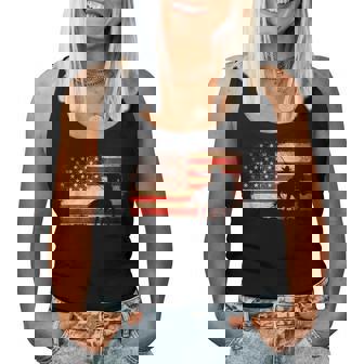 Rodeo Cowboy Western Country Horse Usa Flag 4Th Of July Women Tank Top - Thegiftio