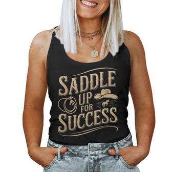 Saddle Up For Success Horse Trainer Women Tank Top - Thegiftio UK