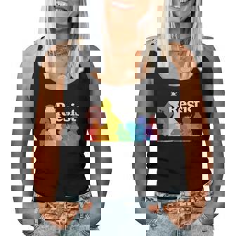 Save PBS Resist Rainbow Character Graphic Women Tank Top | Mazezy