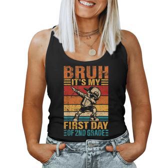 Second Grade Dabbing Boy Bruh It's My First Day Of 2Nd Grade Women Tank Top - Thegiftio UK