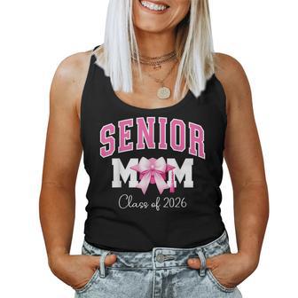 Senior Mom Class Of 2026 Pink Coquette Bow Senior Mama 2026 Women Tank Top - Thegiftio UK