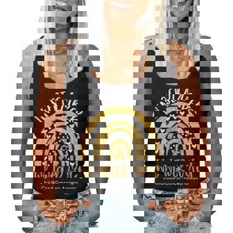 In September We Wear Gold Childhood Cancer Awareness Rainbow Women Tank Top | Seseable CA