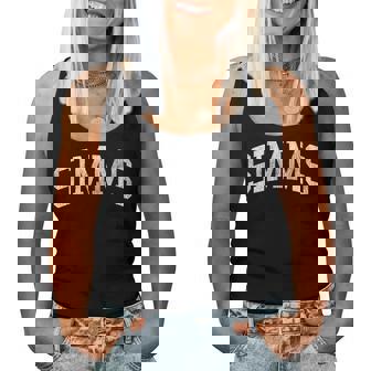 Simms Oklahoma Ok ビンテージ アスレチック スポーツデザイン レディースタンクトップ - Kawaiitshirt