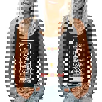 Skeleton Tarot Card The Grandma Gothic Mother's Day Mom Women Tank Top | Mazezy