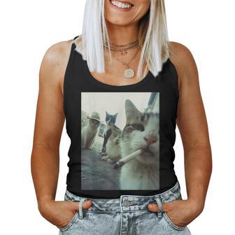 Smoking Cat Meme For Women Women Tank Top - Thegiftio UK