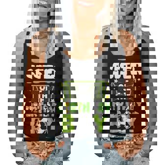 Soccer Sister Birthday Boy Party Soccer Family Matching Women Tank Top - Thegiftio