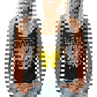 Softball Bow For Softball Leopard Mom Women Tank Top - Monsterry