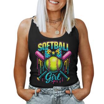 Softball Girl Drip Softball Player Women Tank Top - Thegiftio UK