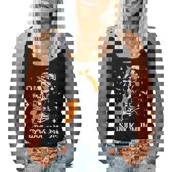 Spooky Mom Groovy Vintage Halloween Spooky Mama Mother Women Tank Top - Monsterry