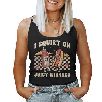 I Squirt On Juicy Wieners Saying Adult Humor Women Women Tank Top - Monsterry