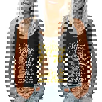 Stepping Into My 70Th Birthday Afro Woman Religious Birthday Women Tank Top - Monsterry