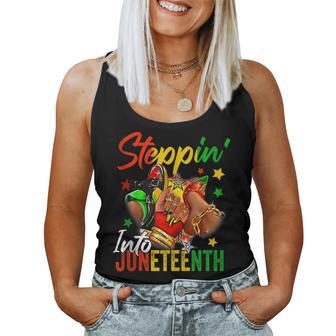 Stepping Into Junenth Afro Woman Black Girls Sneakers Men Women Tank Top - Thegiftio UK