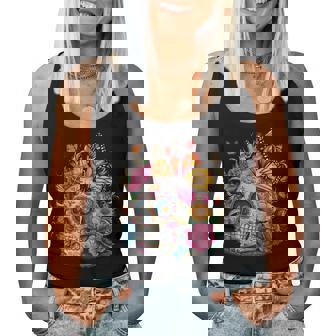 Sugar Skull Butterfly Day Of Dead Halloween Dia De Muertos Women Tank Top | Seseable CA