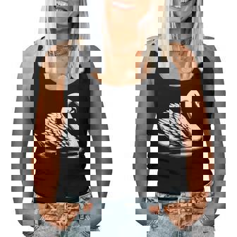 Swan Dad Mom Lover モノクロ 白鳥 レディースタンクトップ - Kawaiitshirt