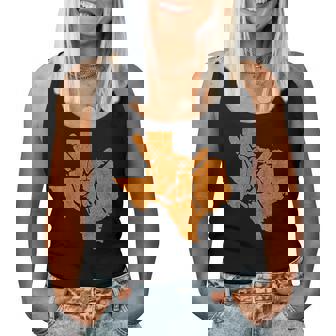 Texas Pride Hook 'Em Distressed Women Women Tank Top - Thegiftio