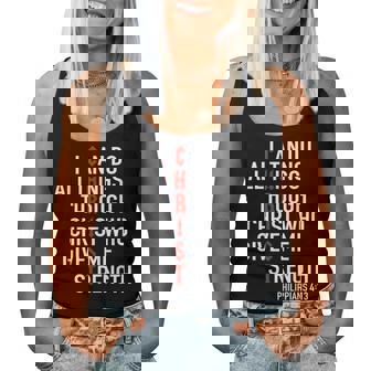 I Can Do All Things Through Christ God Christian Bible Verse Women Tank Top - Thegiftio