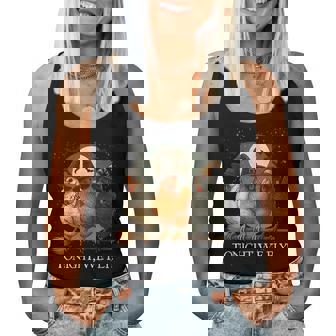 Tonight We Fly Chicken Spooky Season Farm Halloween Women Tank Top | Mazezy