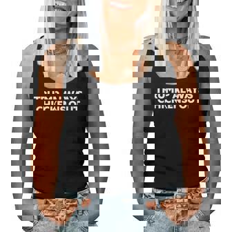 Trump Always Chickens Out Taco レディースタンクトップ - Kawaiitshirt