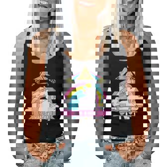 Unicorn Hailatan Devil Death Metal Rainbow Ocult レディースタンクトップ - Kawaiitshirt