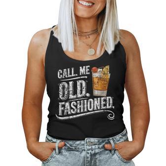Vintage Call Me Old Fashioned Whiskey Cocktail Women Tank Top - Monsterry