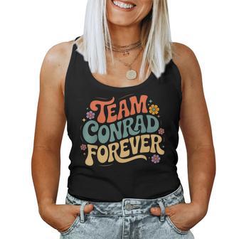 Vintage Groovy Flower Power Vibe Retro Team Conrad Women Tank Top - Thegiftio UK