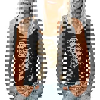 Vintage Sarcasm Tattoo Joke Retro Mom Quote Trashy Tattoo Women Tank Top - Thegiftio