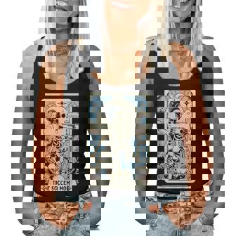 Vintage The Soccer Mom Tarot Card Skeleton Women Tank Top - Monsterry