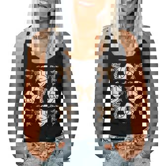 Volleyball Coquette Bow Volleyball Mom Sister Girly Bow Women Tank Top - Monsterry