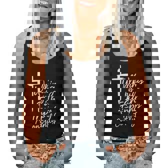 Walking By Faith Tripping Constantly Christian Jesus Women Tank Top - Thegiftio